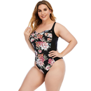 Large Size One-Piece Women's Floral Swimwear
