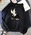 Plus Velvet Women's Print Sweater With Hooded