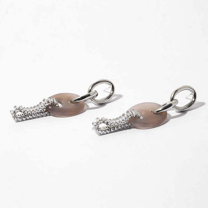 Industrial Natural Stone Earrings