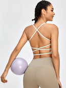 Crisscross Spaghetti Strap Active Bra