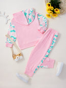 Girls Camouflage Hoodie and Pants Set