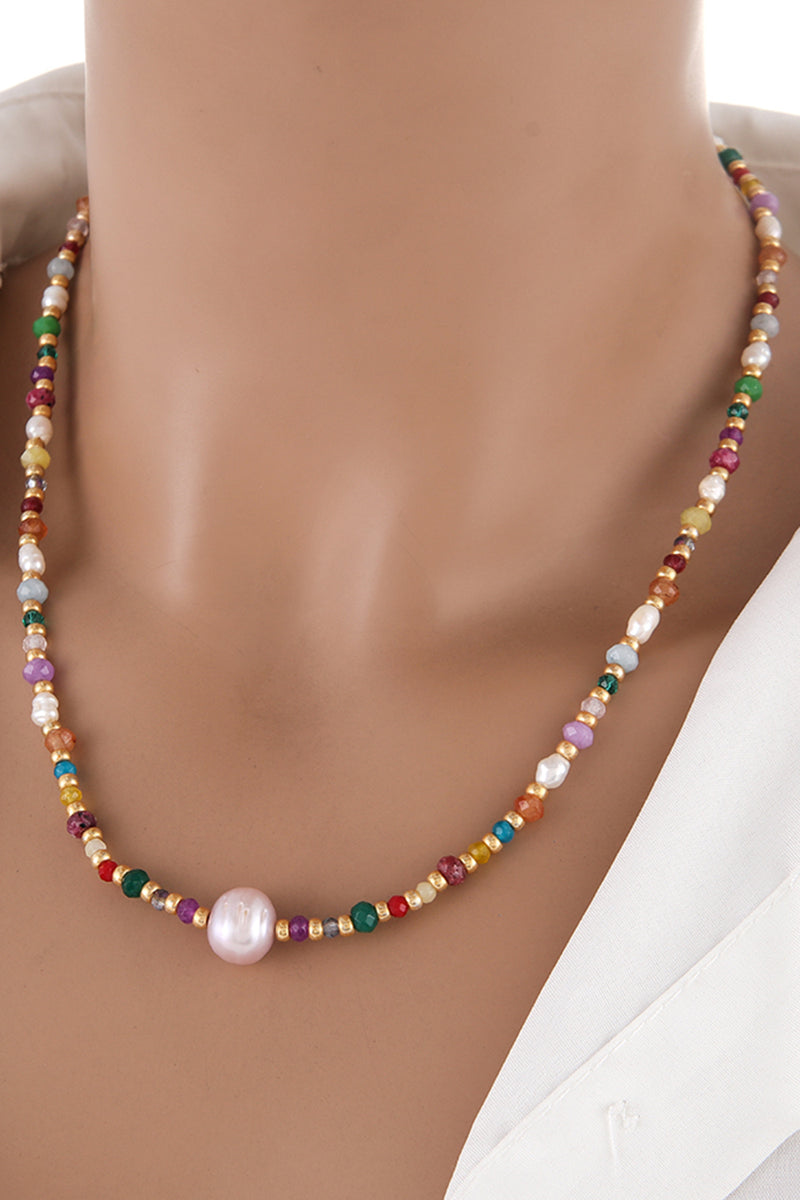 Multicolored Bead Necklace