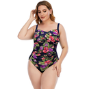 Large Size One-Piece Women's Floral Swimwear