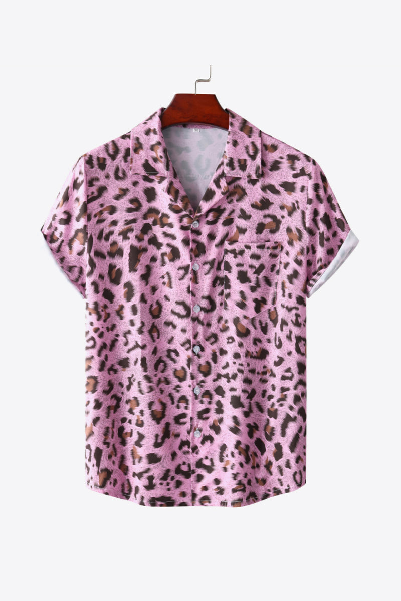 Full Size Leopard Pocket Shirt