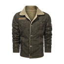 Men Jacket Thick Casual Slim Men Coat Turn-Down Fleece Collar Outwear Men Jackets