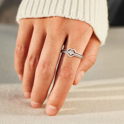 Heart Shape 925 Sterling Silver Ring