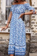 Floral Off-Shoulder Midi Dress