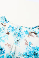 Floral Surplice Split Tie Waist Maxi Dress