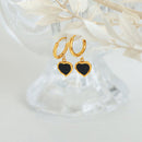 18K Gold-Plated Heart Drop Earrings