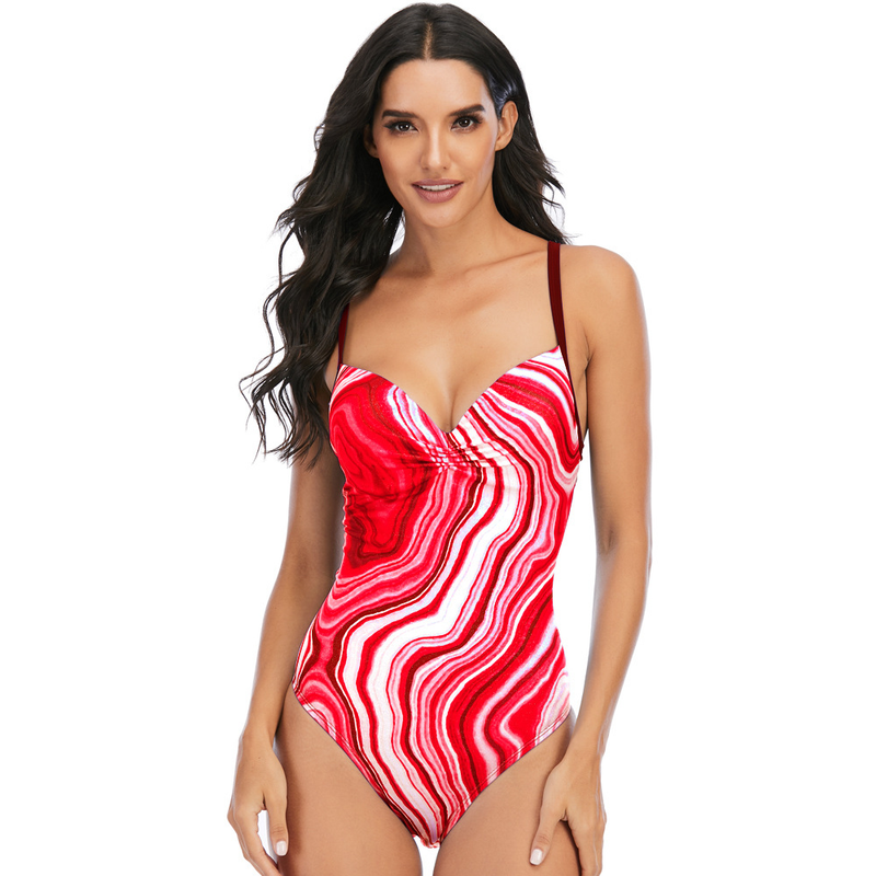 Women's Striped Slip Swimwear One Piece