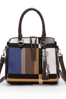 4-Piece Color Block PU Leather Bag Set