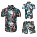 Couple Casual Hawaii Beach Short Sleeve Suit