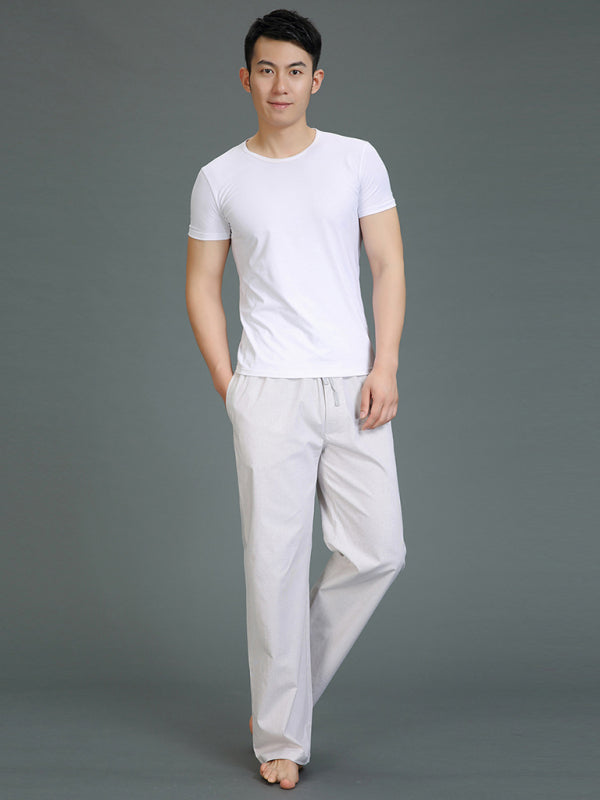 Men's spring, summer and autumn thin cotton casual pants