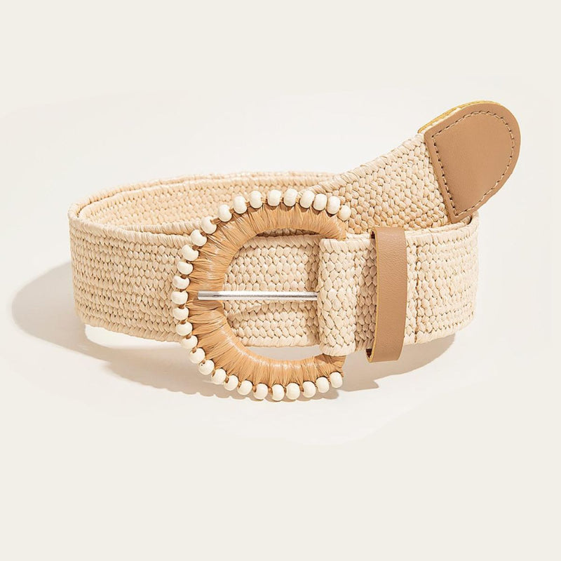 Bead Buckle Woven Belt