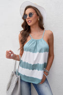 Crochet Trimmed Back Tie Dye Tank Top