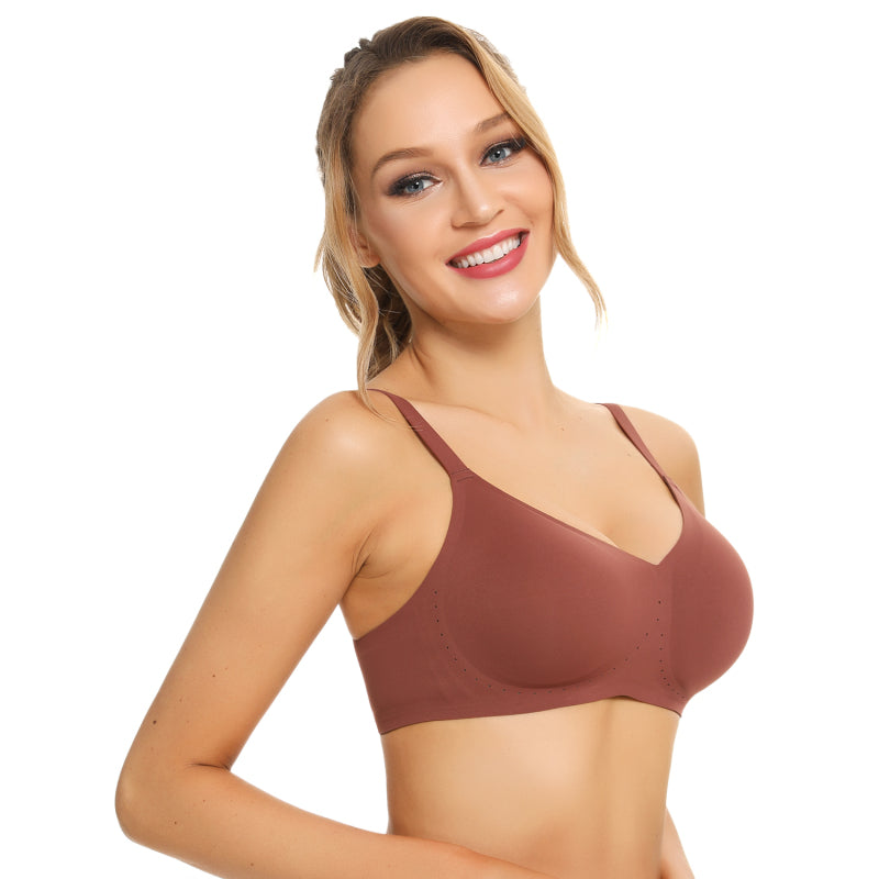 Hole Bra Comfortable Unwired Daily Adjustable Strap Bra