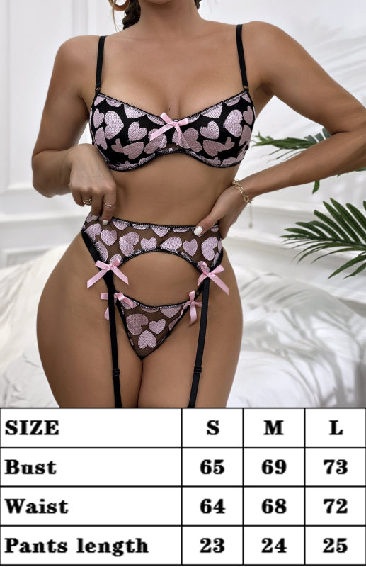 Women's Sexy Embroidered Lingerie Set